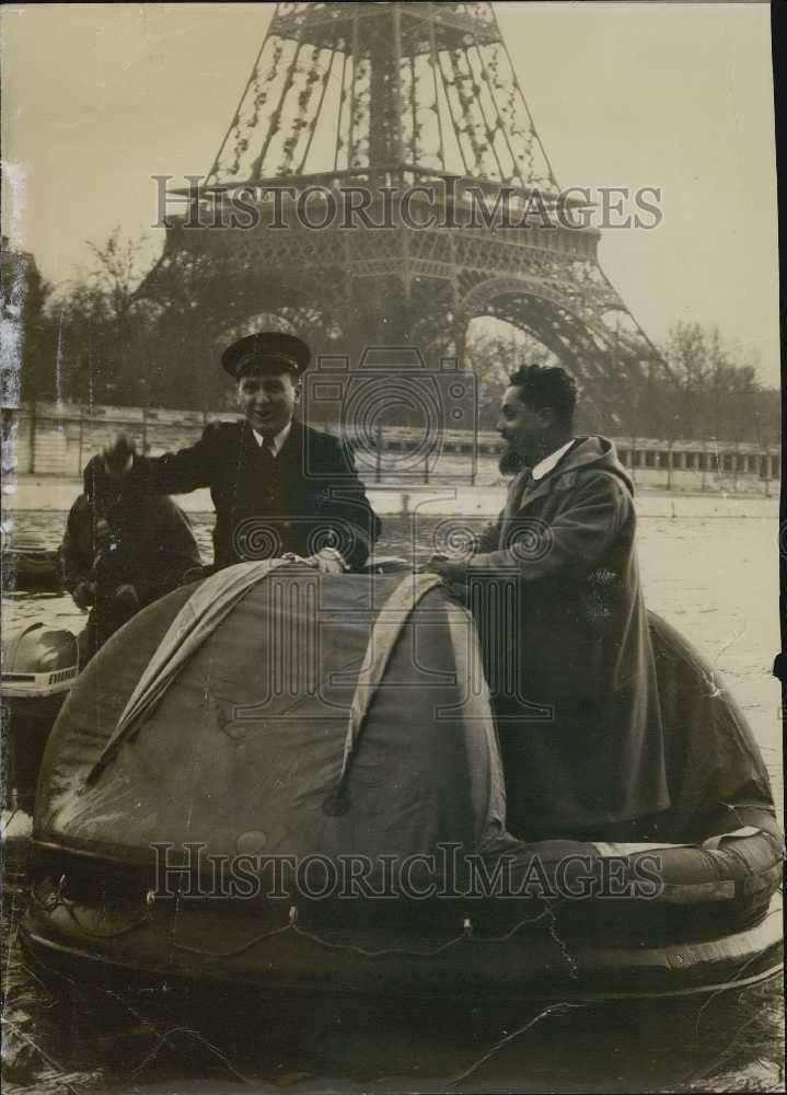New Rubber Rafts For Life Saving Dr Alain BombardEiffel Tower 1956