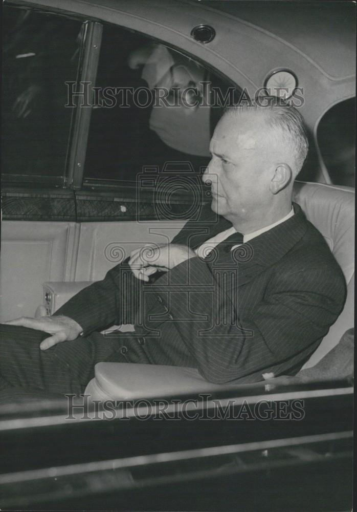 1958 Press Photo M. Pflimlin, one of the M.R.P leaders in Paris - Historic Images