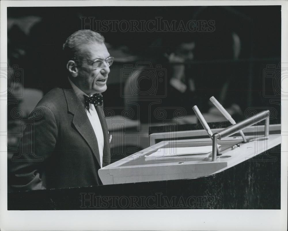 1960 Press Photo Representative Of Cyprus Zenon Rossides UN General Assembly - Historic Images