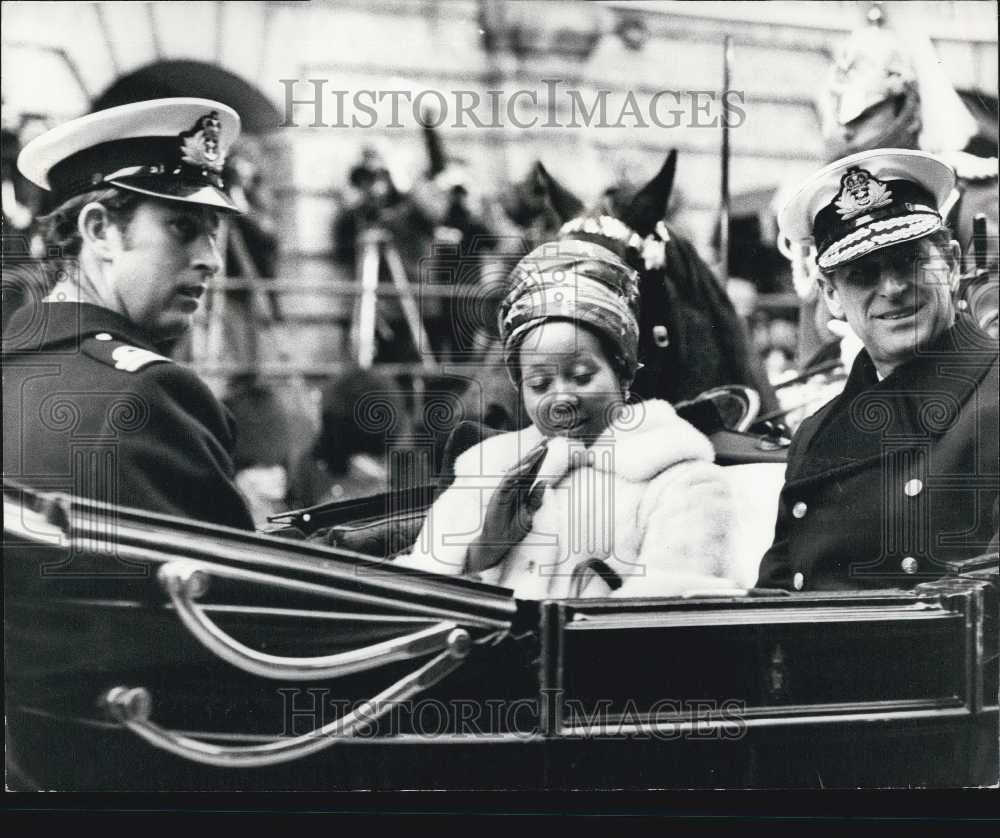 1973 Press Photo President Mobutu Arrives on State Visit - Historic Images