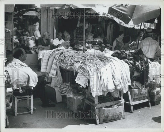 Press Photo Open Air Market in Tel-Aviv, Israel - Historic Images