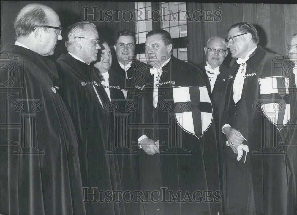 1967 Press Photo Franz Josef federal Minister of Finances Knighted - Historic Images