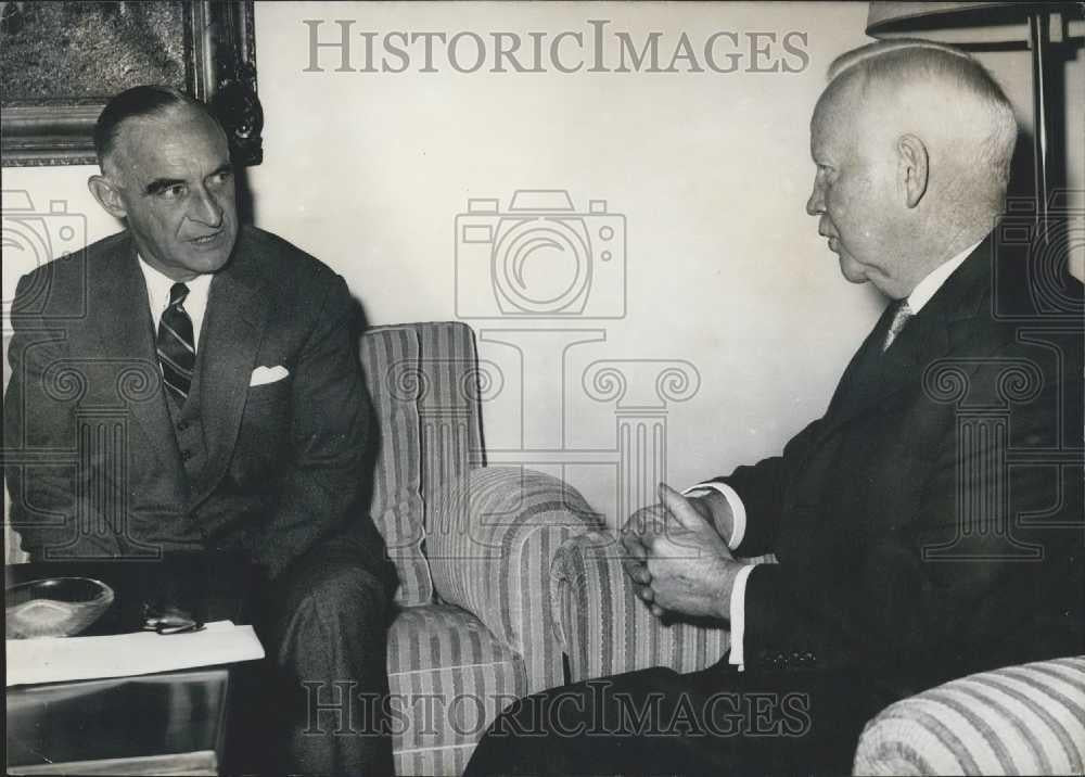 1961 Press Photo Clay meets President Lubke - Historic Images