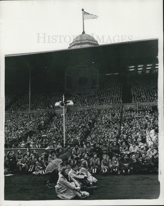 1954 Press Photo Crowds For Wembley Billy Graham Final Crusade Meeting - Historic Images