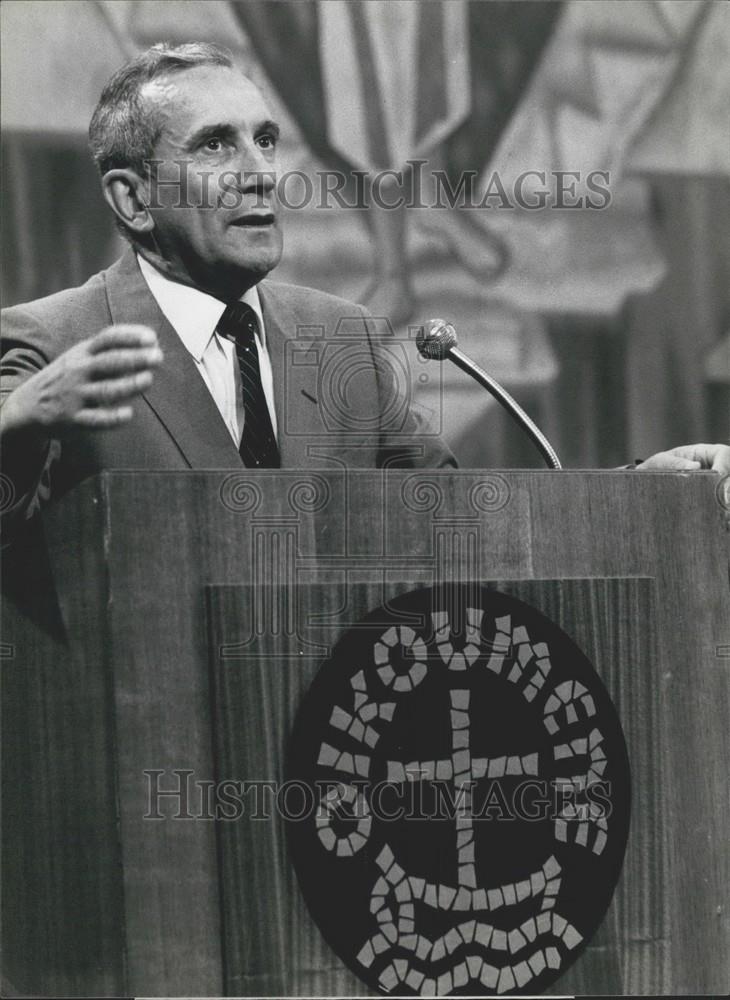1984 Press Photo Uruguayan Methodist Parson Emilio Castro for Secretary General - Historic Images