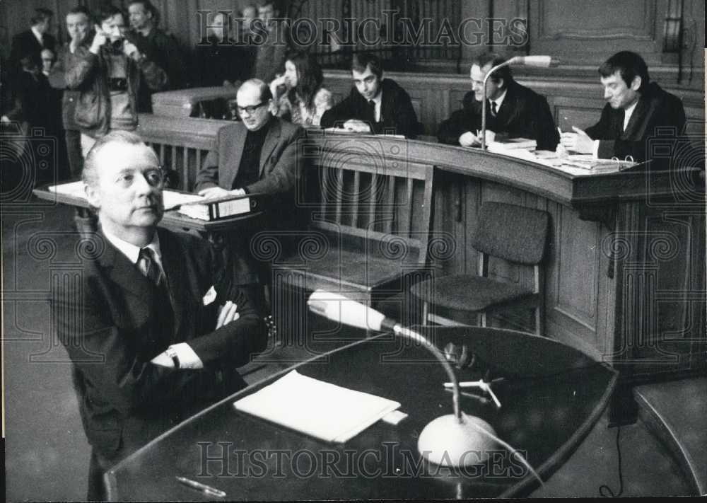 1970 Press Photo Publisher Axel Springer Appears in Court - Historic Images