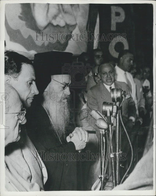 1954 Press Photo "Enosis" Demonstration In Athens - Historic Images