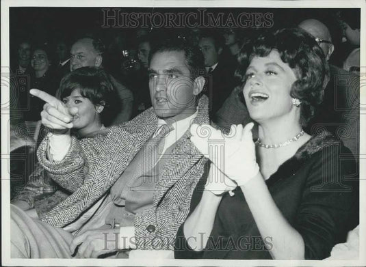 1954 Press Photo Actor Jacques Bergerac and wife  Dorothy Malone - Historic Images