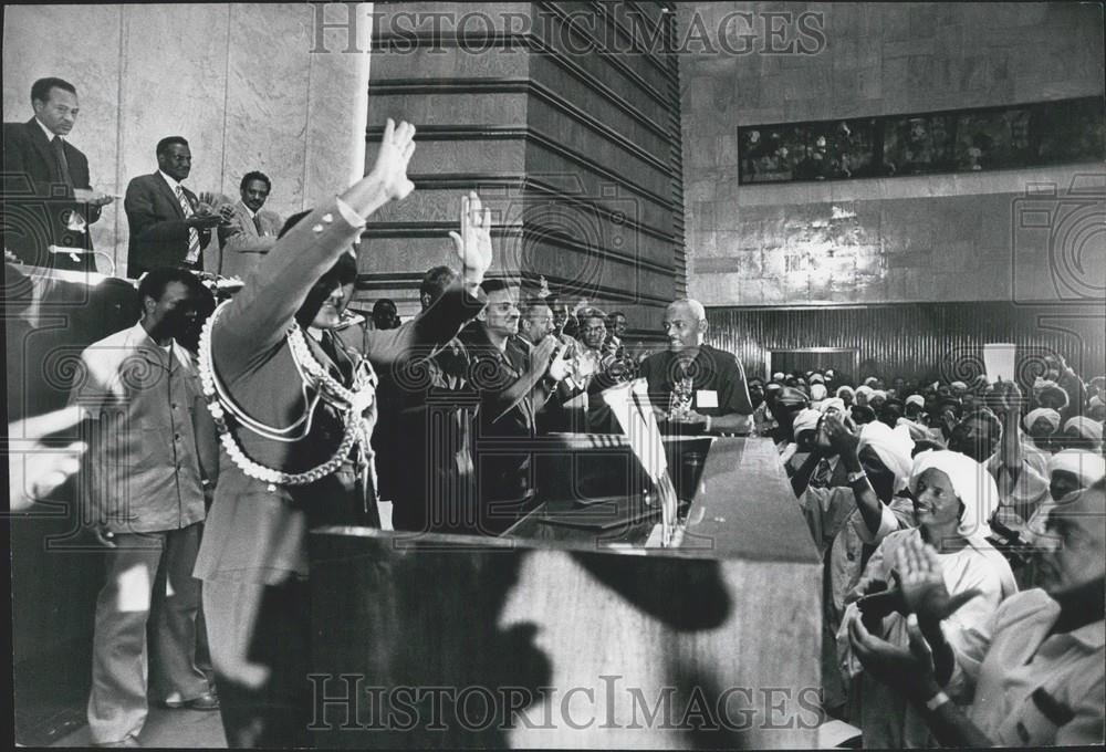 Press Photo President Numsiry Addressing Second National Congress Of The SSU - Historic Images