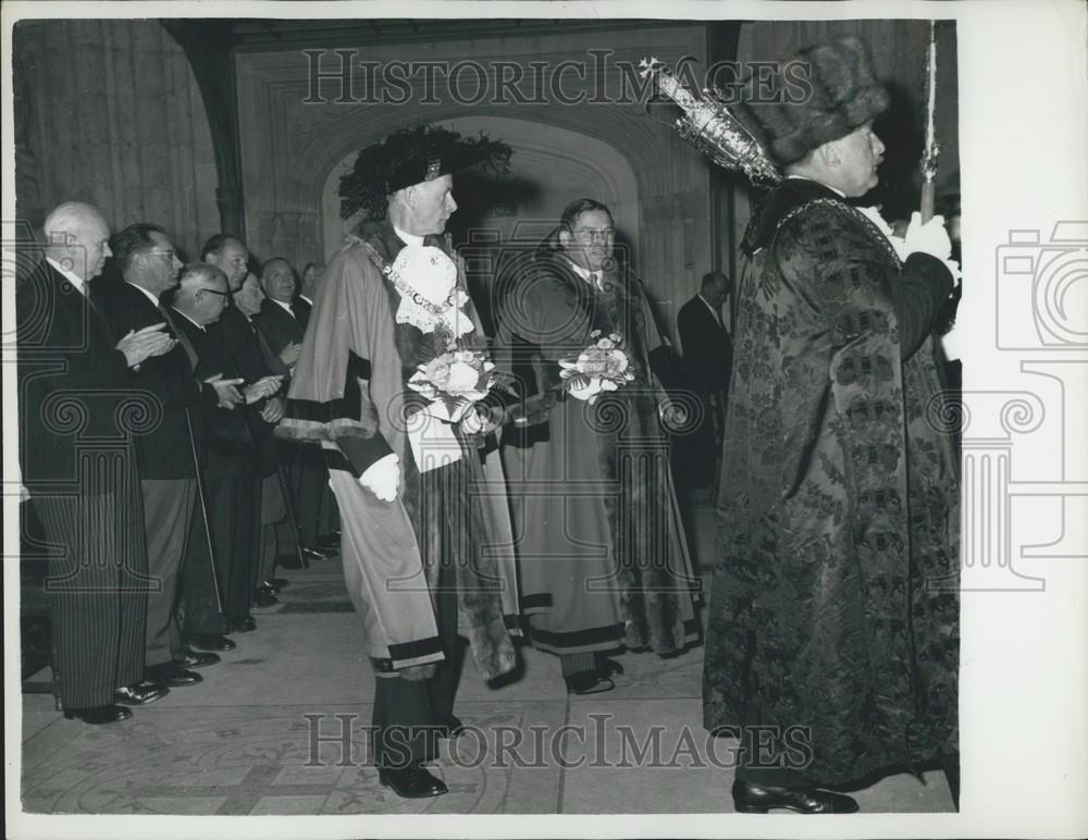 1960 Press Photo  New Lord Mayor of London Sir Bernard Walley Cohen - Historic Images