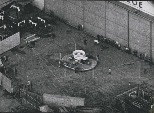 1959 Press Photo Aerial Of Britain's Flying Saucer - Historic Images