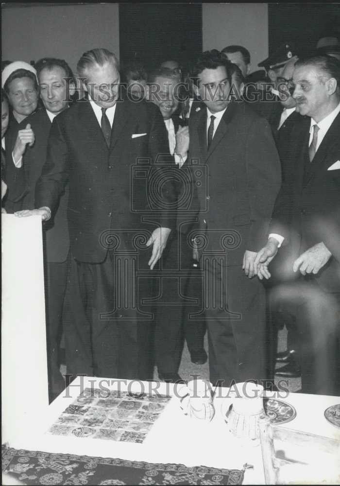 1967 Press Photo German Chancellor Kurt Georg Kiesinger International Craft Fair - Historic Images