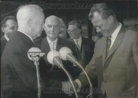 1961 Press Photo German President Luebke In Berlin - Historic Images