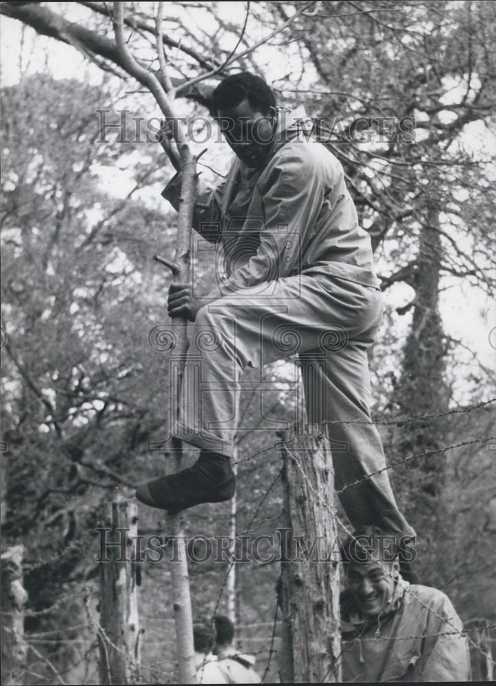 Press Photo Outward Bound school in Devon.Teamwork in action - Historic Images