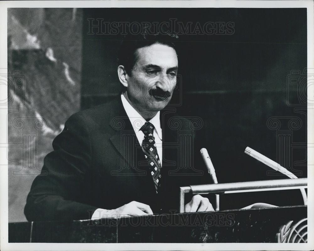 Press Photo Bulent Ecevit, Turkish Premier, UN Disarmament. - Historic Images