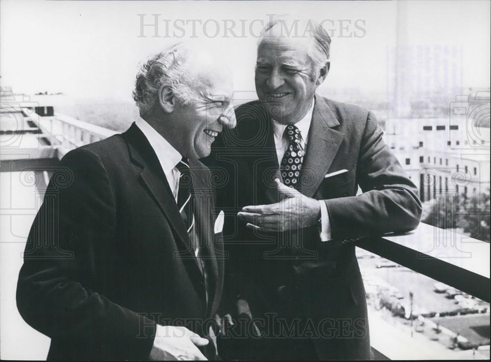 1973 Press Photo German Federal Chancellor Willy Brandt William Rogers State - Historic Images