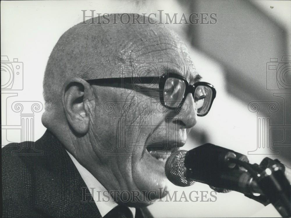 1968 Press Photo Pietro Nenni Italy Unified Socialist Party Leader Rome - Historic Images