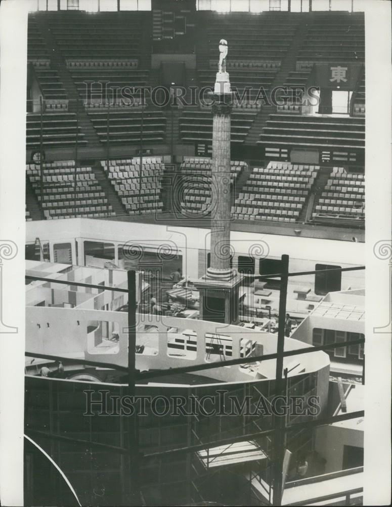 1969 Press Photo Horatio Nelson Column Tokyo-&quot;British Week&quot; Exhibit At Budokan - Historic Images