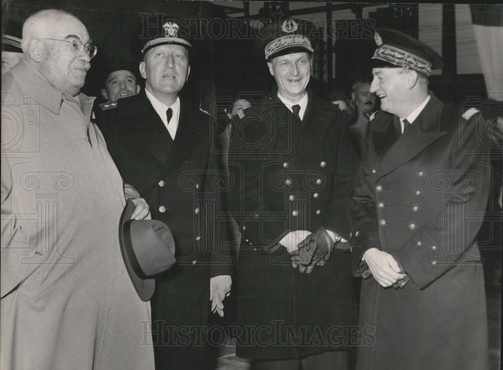 Press Photo French Navy officers - Historic Images