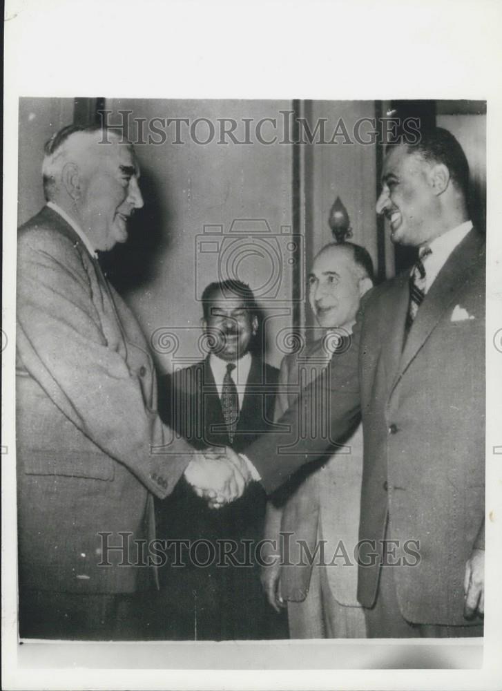 Press Photo President Nasser of Egypt and Mr. Menzies - Historic Images