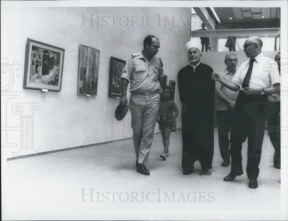 1971 Press Photo Sheikh Jabari Mayor Hebron Tel Aviv Pinhas Rabinowitz Museum - Historic Images