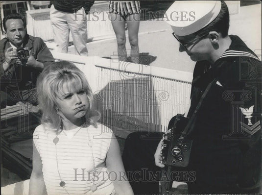 Press Photo Actress Sophie Daumier & Jean Claude Brialy - Historic Images