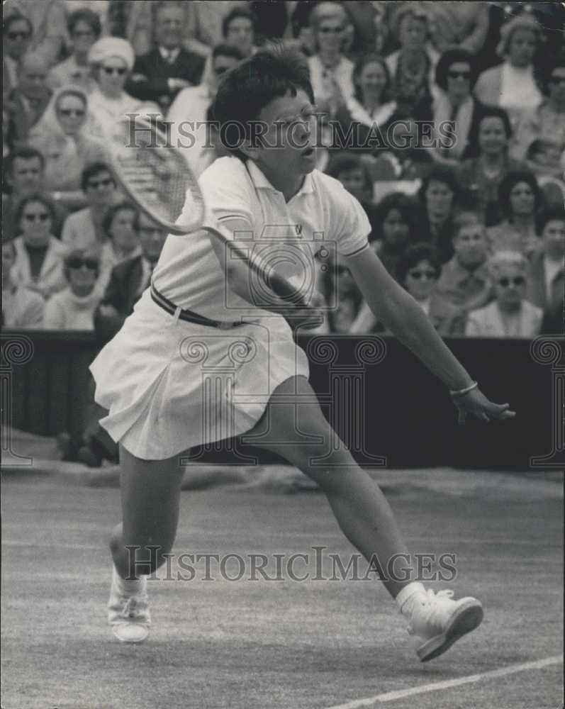 1970 Press Photo American Tennis Player Mrs. L.W. King Wimbledon - Historic Images