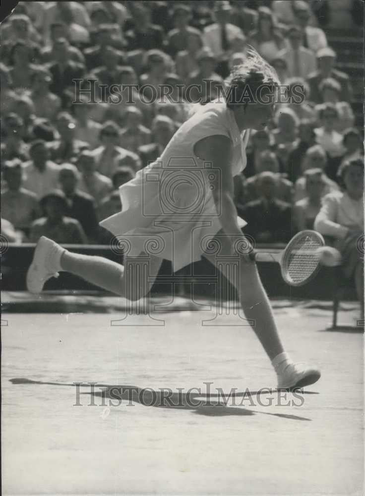 1958 Press Photo Christine Truman Beats Althea Gibson Wightman Cup - Historic Images