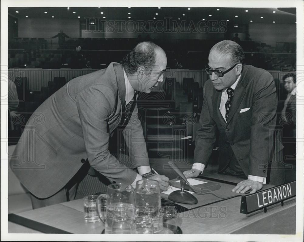 1978 Press Photo Adonis Nehmi Lebanese Military Attache UN Security Council - Historic Images