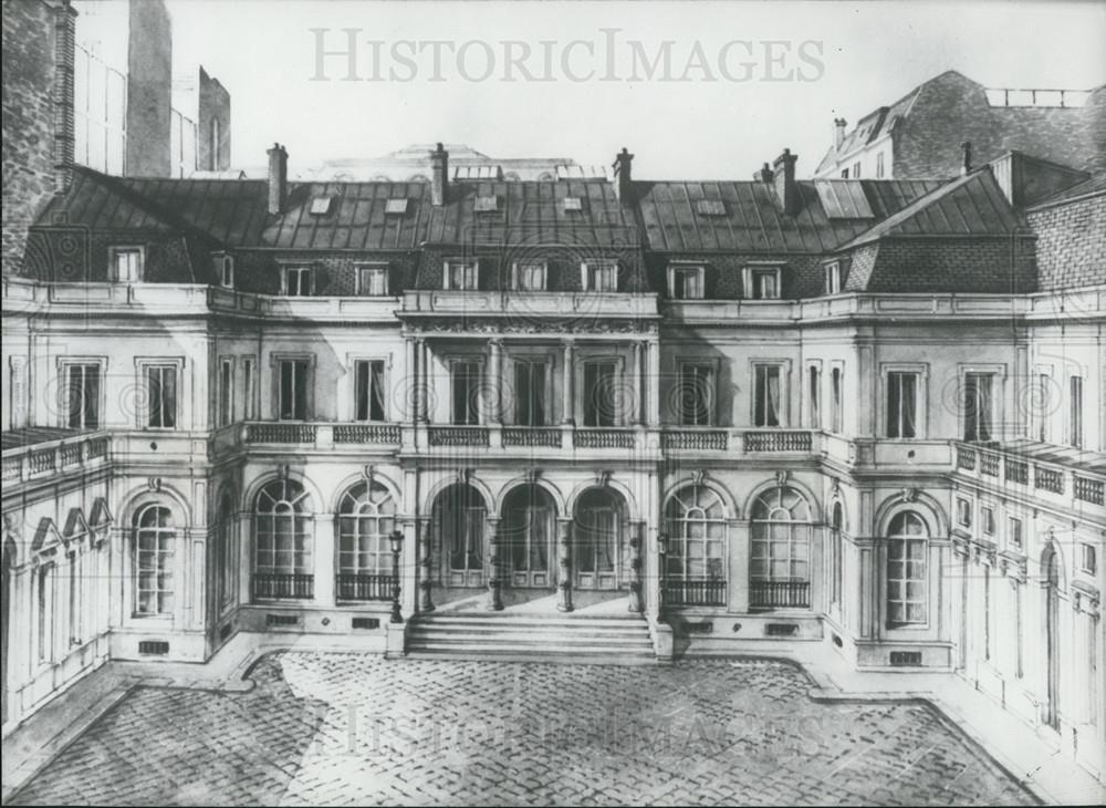 Press Photo Entrance to the residence of Baron James de Rothschild in Paris - Historic Images