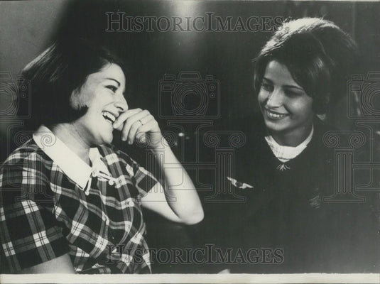 1966 Press Photo French TV Announcer Anne-Marie Meysson, Anne-Marie Gresil - Historic Images