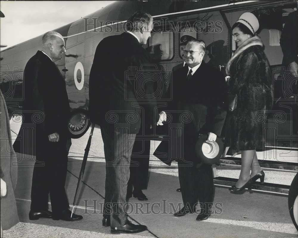 1971 Press Photo Yugoslav President Josip Tito Heads Home From London - Historic Images