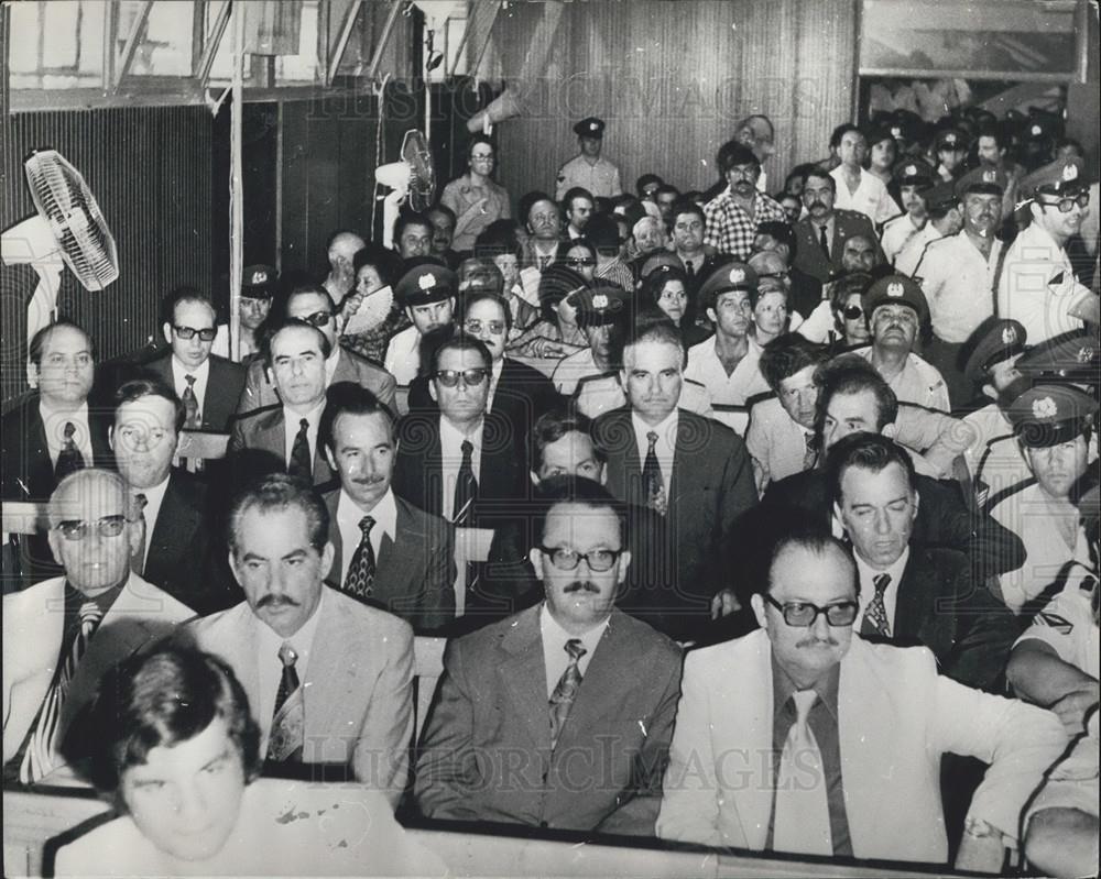 1975 Press Photo Greek Colonel&#39;s On Trial 21 of Them for Treason &amp; Other Charges - Historic Images