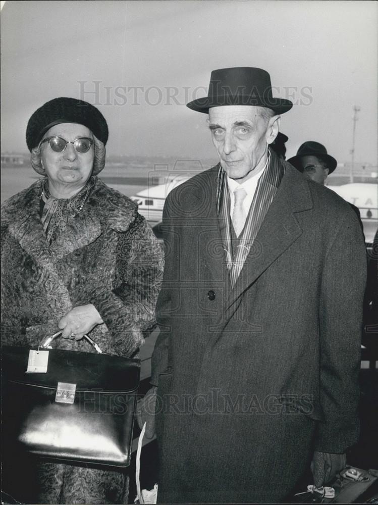 1964 Press Photo Senator Lodovico Montini With Wife Giuseppina - Historic Images