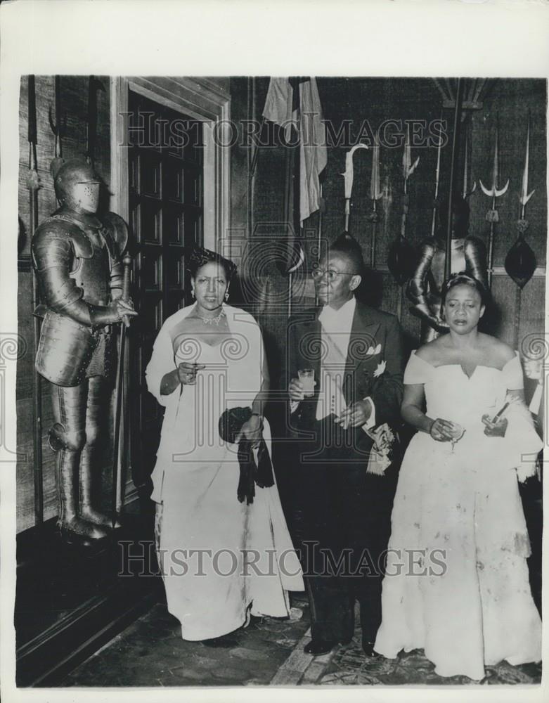 1956 Press Photo Mr. William Tubman President Of Liberia In Rome - Historic Images