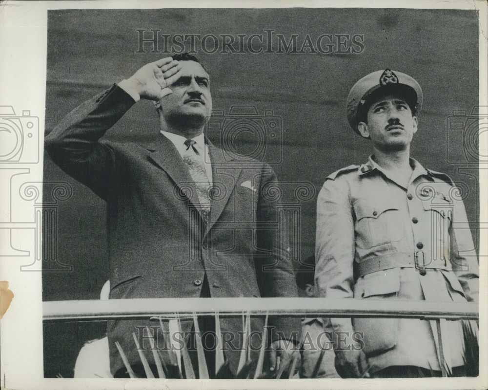 1957 Press Photo Egyptian Military Parade In Cairo - Historic Images