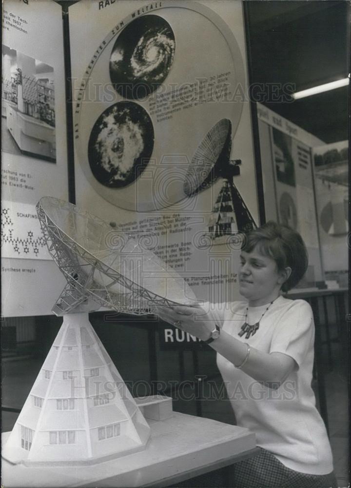 1966 Press Photo The World&#39;s Biggest Radio-Telescope will be put in N.Rhine - Historic Images