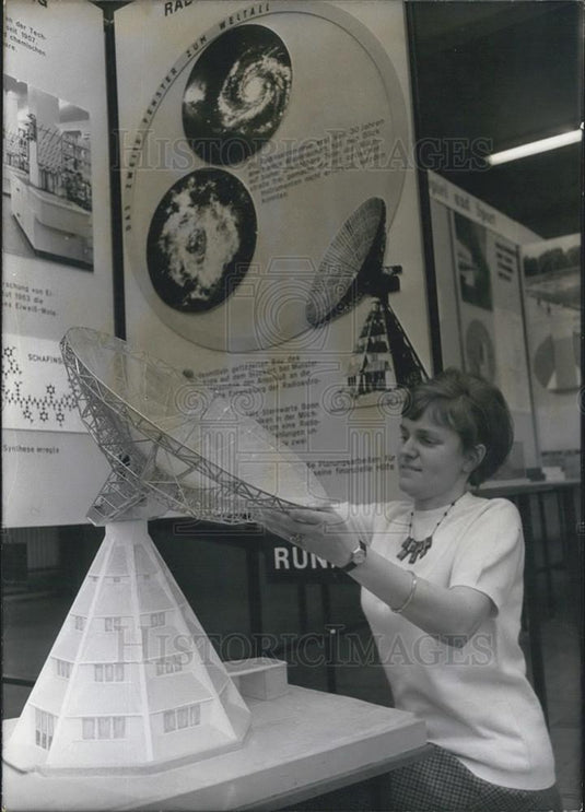 1966 Press Photo The World's Biggest Radio-Telescope will be put in N.Rhine - Historic Images