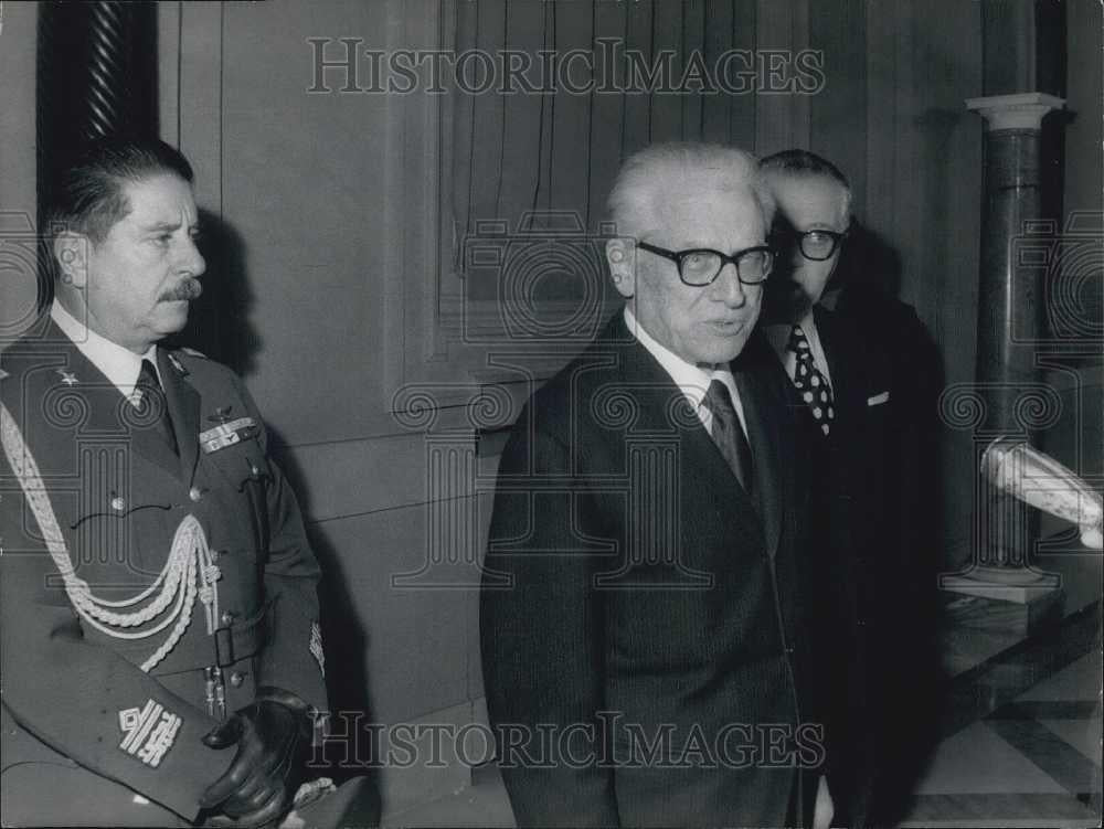 Press Photo President of the Italian Republic Giovanni Leone - Historic Images