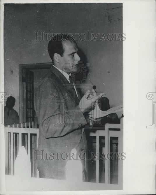 1961 Press Photo Ahmet Cifci University Student Death Sentence Court Of Justice - Historic Images
