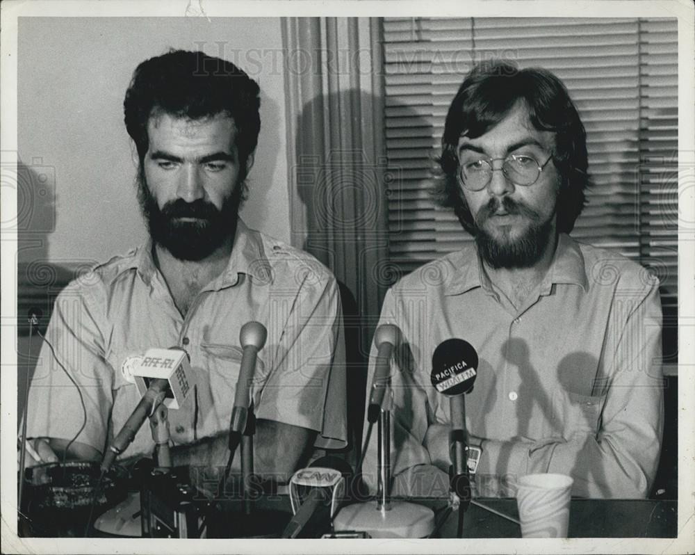 1983 Press Photo Misha Ostrovsky Sergei Batovrin Independent Soviet Peace Group - Historic Images