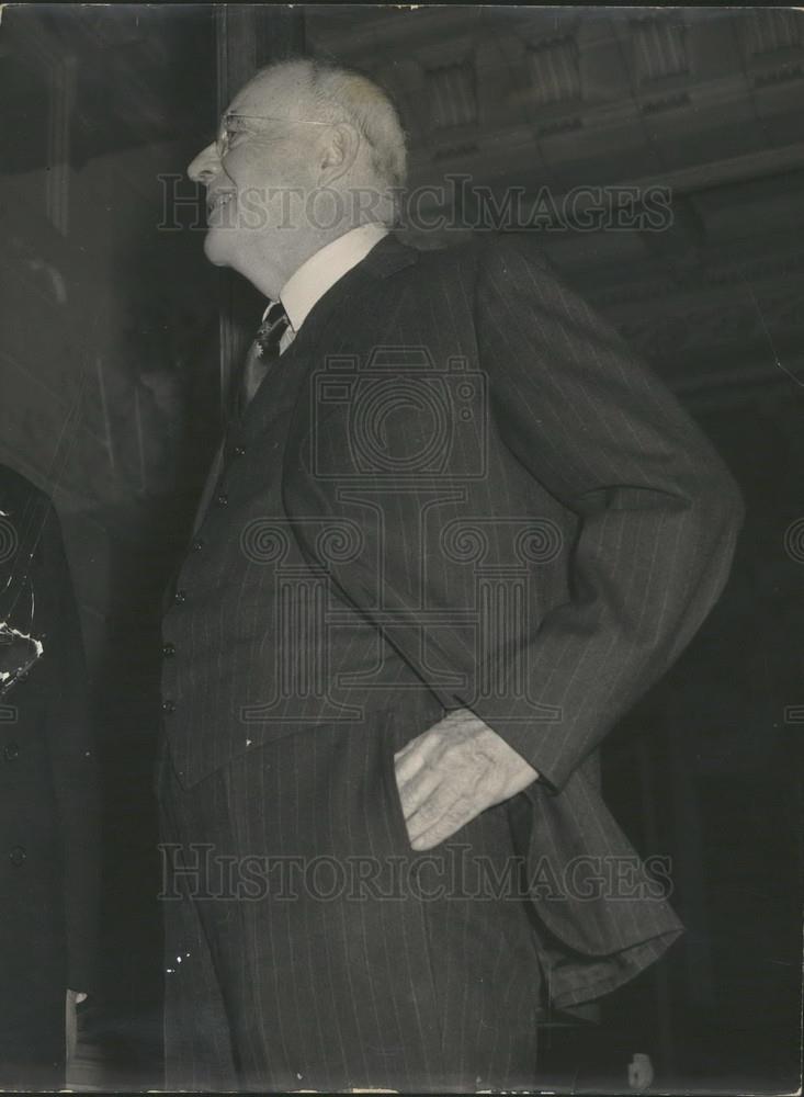 1959 Press Photo Foster Dulles On Visit To London - Historic Images