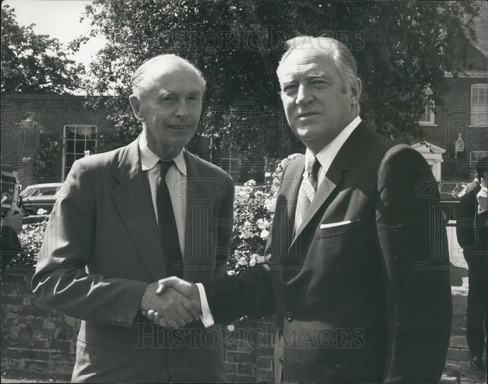 1970 Press Photo State Secretary Rogers Meeting Sir Alec Douglas Dorney Wood - Historic Images