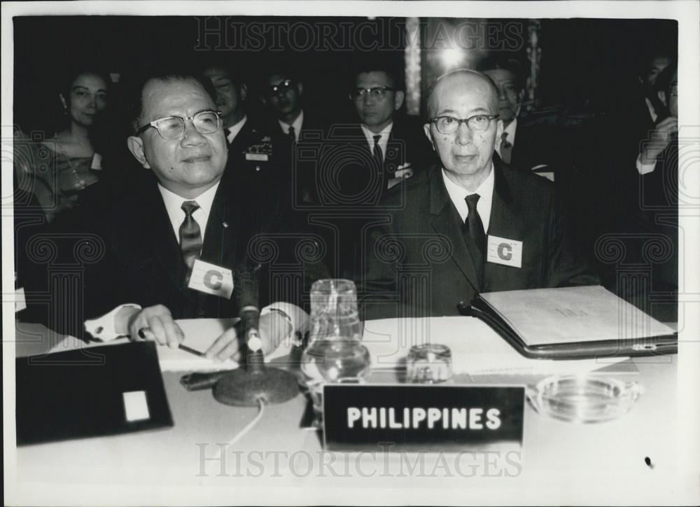 1965 Press Photo The Hon. Librado D. Cayco, in Ministerial Meeting of South Asia - Historic Images