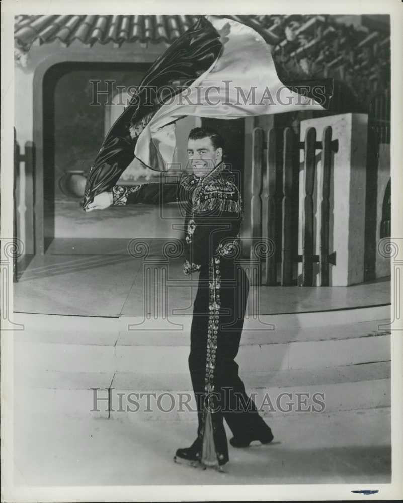 1953 Press Photo Canadian Ice Skating Champion Michael Kirby Does The Tango - Historic Images