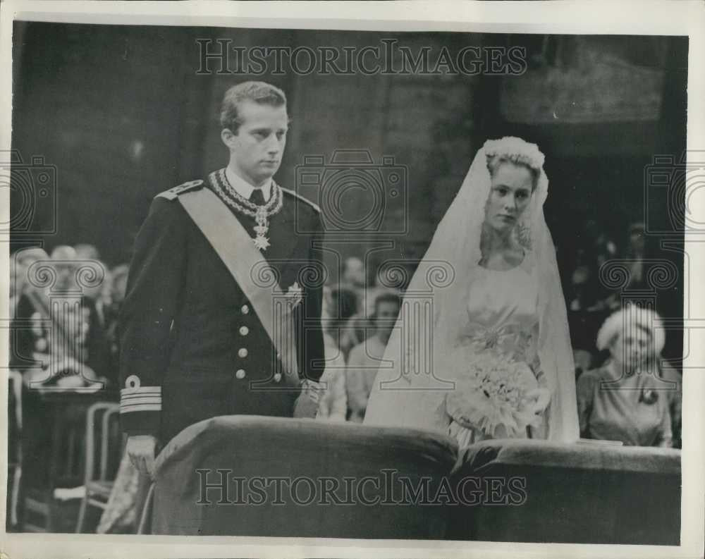 1959 Press Photo Prince Albert of Liege weds Princess Paola of Italy - Historic Images