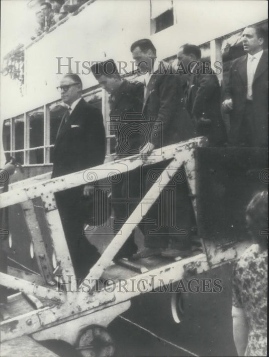 Press Photo M. Savreux Prefect Corscia uprising arrive Marseilles gangway - Historic Images