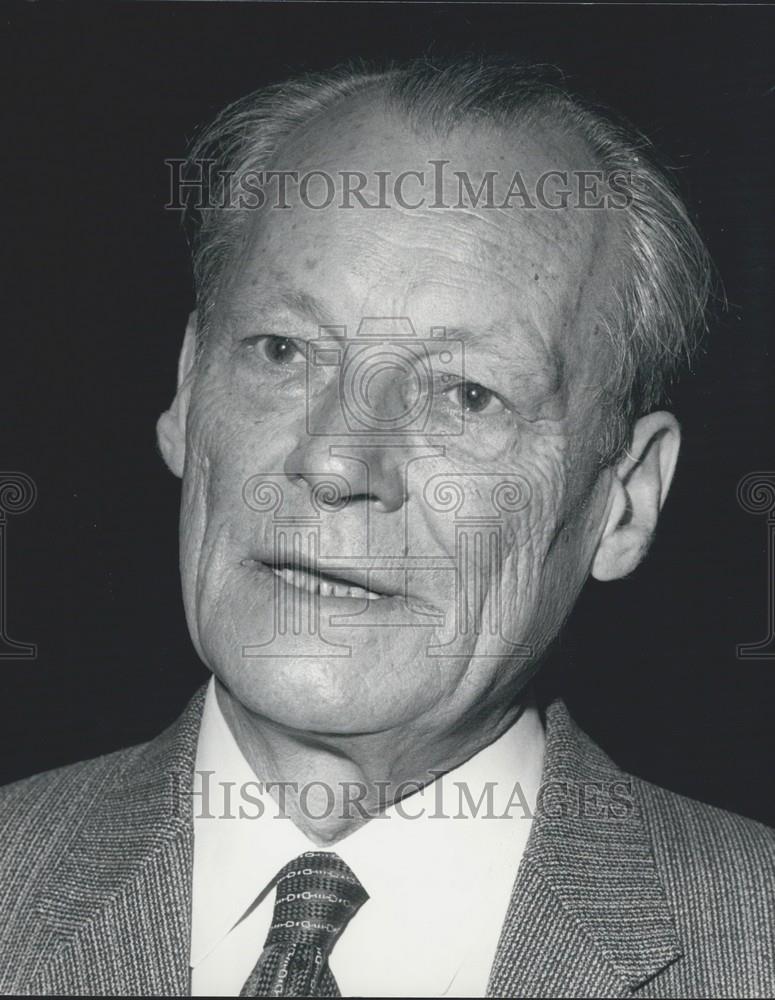 Press Photo Ex-Chancellor of West Germany Willy Brandt - Historic Images