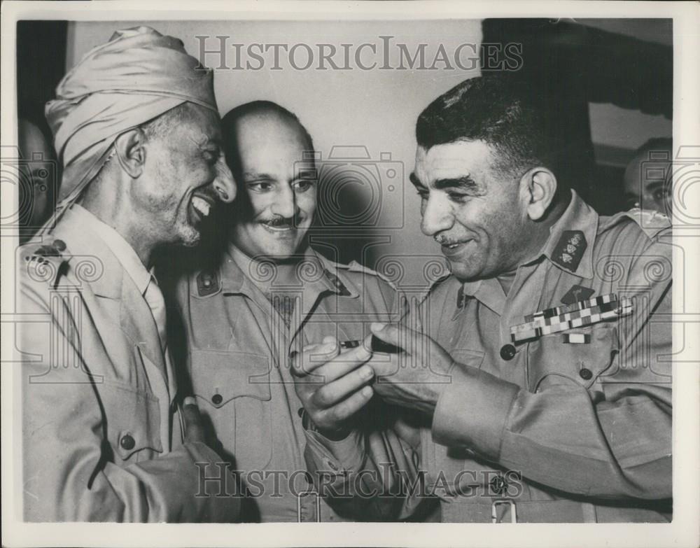 1953 Press Photo Egypt President Neguib, Yemenite Chief of Staff - Historic Images