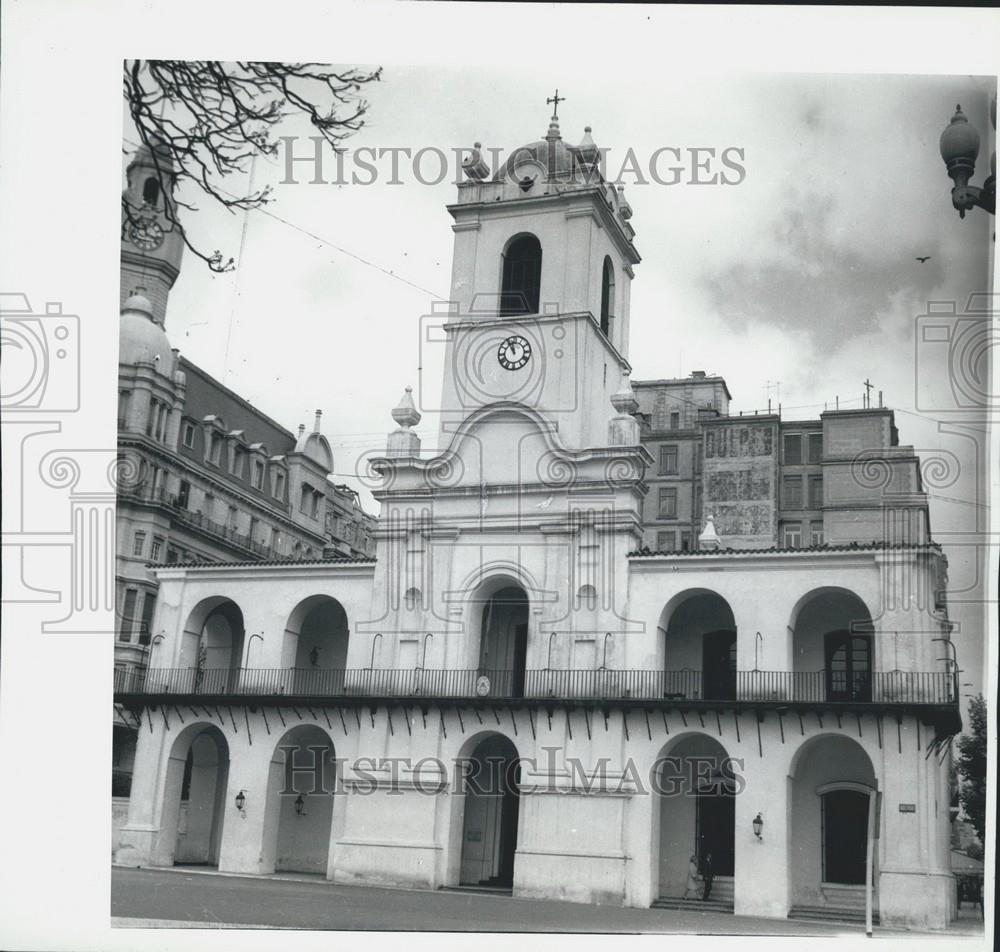 1971 Press Photo Cabildo Building Plaza De Mayo Buenos Aires Argentina - Historic Images